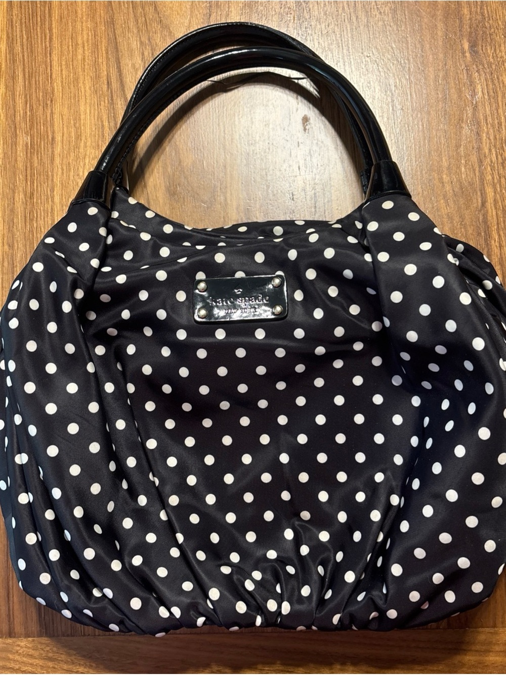 kate spade Black and White Polka Dot Shoulder Bag